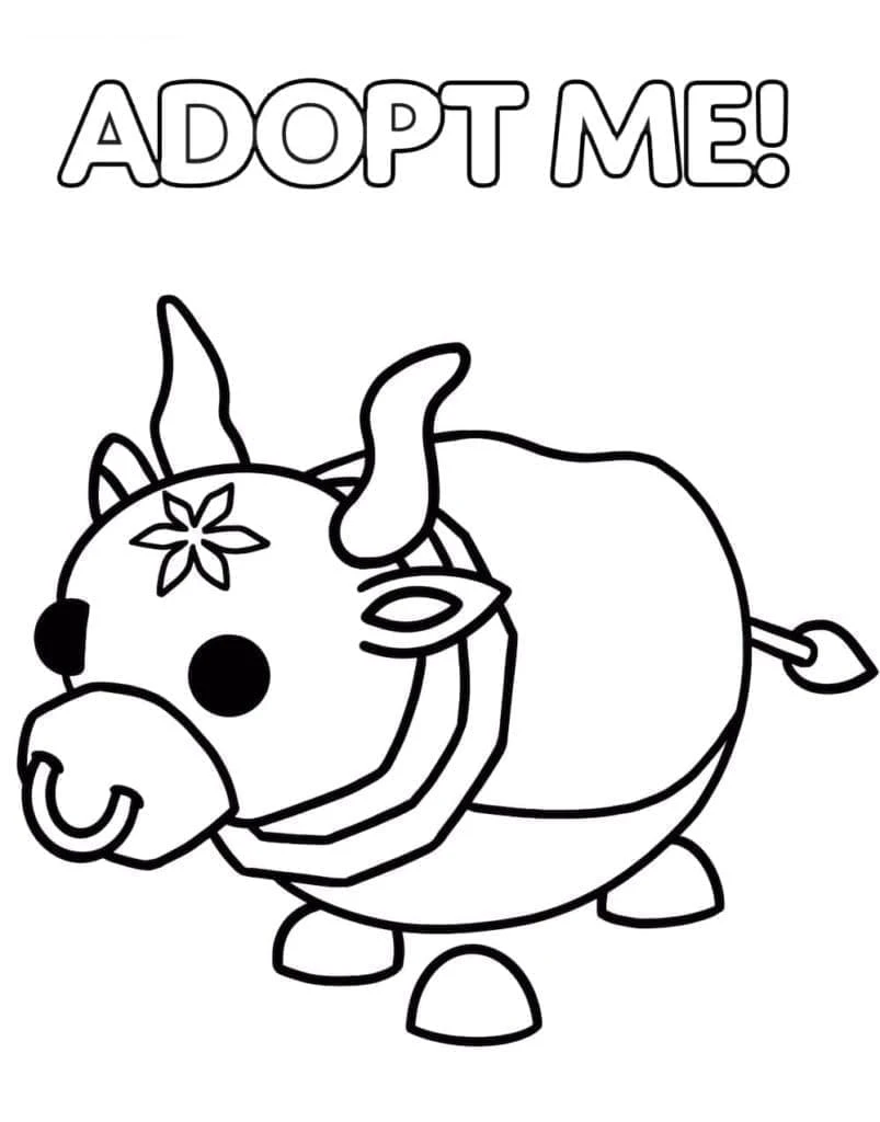Adopt Me boyama sayfası – boyama çalışması, yaratıcılığı geliştirir
