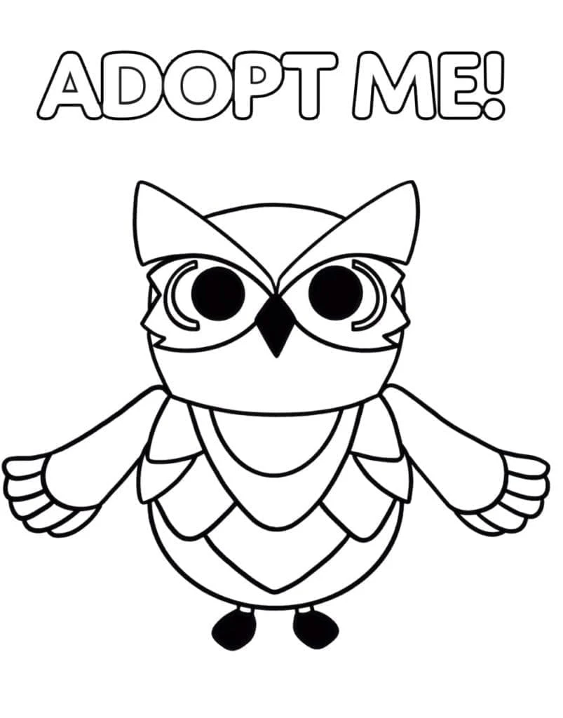 Adopt Me boyama sayfası – eğlenceli etkinlik, el becerilerini geliştirir