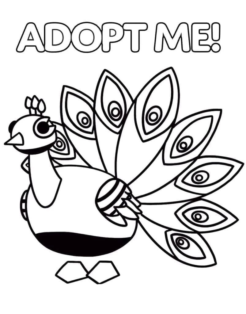Adopt Me boyama sayfası – boyama çalışması, yaratıcılığı geliştirir