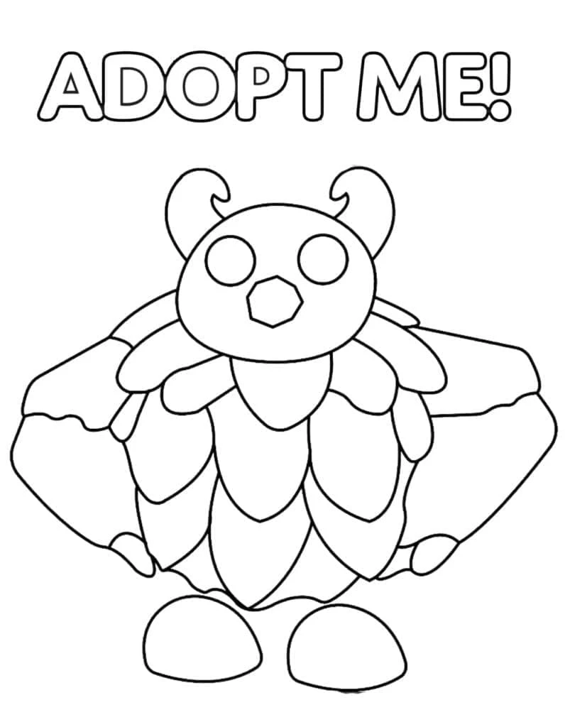 Adopt Me boyama sayfası – okul öncesi, evde etkinlik
