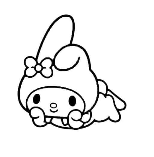 My Melody boyama sayfası – boyama etkinliği, çocuk aktivitesi