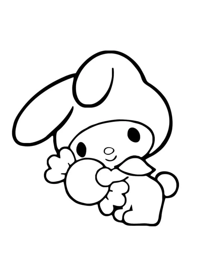 My Melody boyama sayfası – yaratıcılık, eğlenceli etkinlik