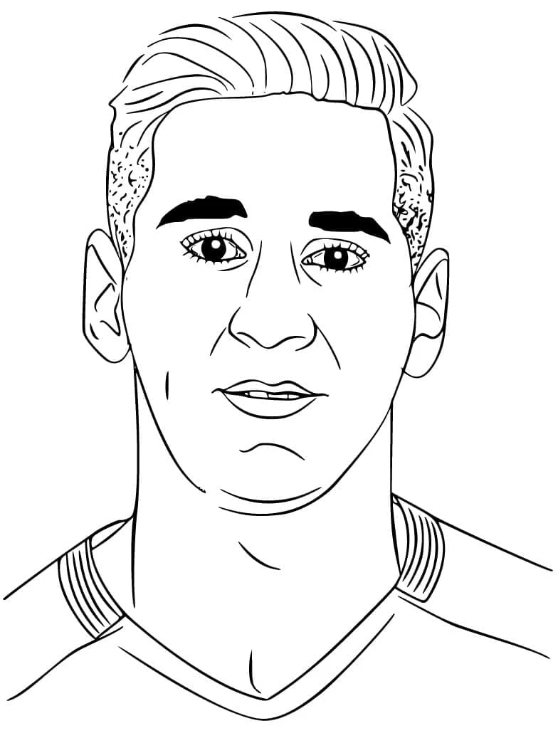 Lionel Messi boyama sayfası – renkli çizimler, okul öncesi