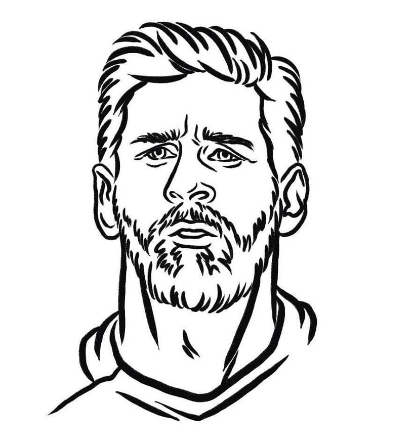 Lionel Messi boyama sayfası – PDF indir, sevimli karakter