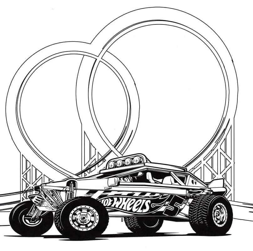 Hot Wheels boyama sayfası – yaratıcılığı geliştirir, keyifli zaman