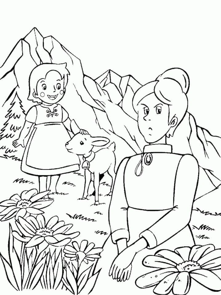 Heidi boyama sayfası – yaratıcılığı geliştirir, keyifli zaman