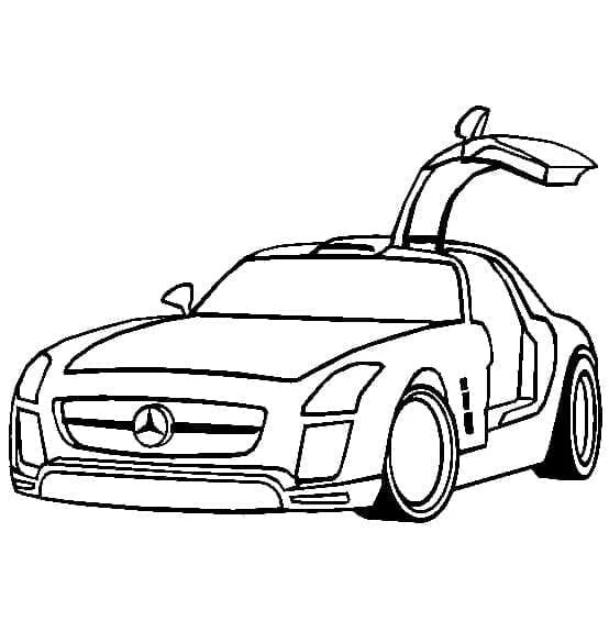 Mercedes boyama sayfası – PDF indir, sevimli karakter