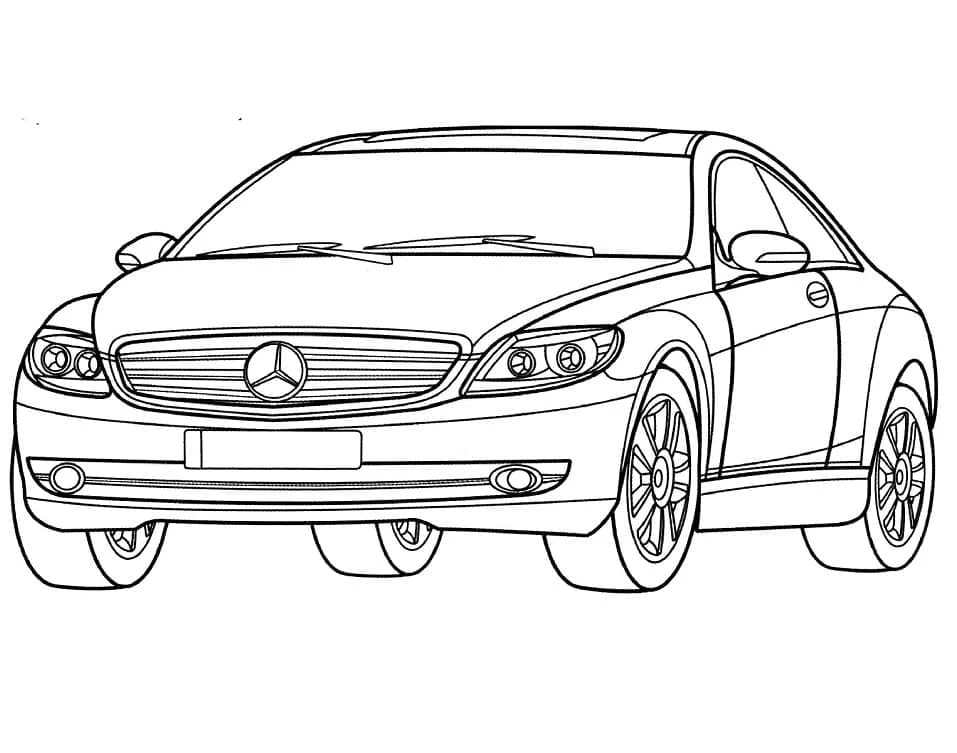 Mercedes boyama sayfası – yaratıcılığı geliştirir, keyifli zaman