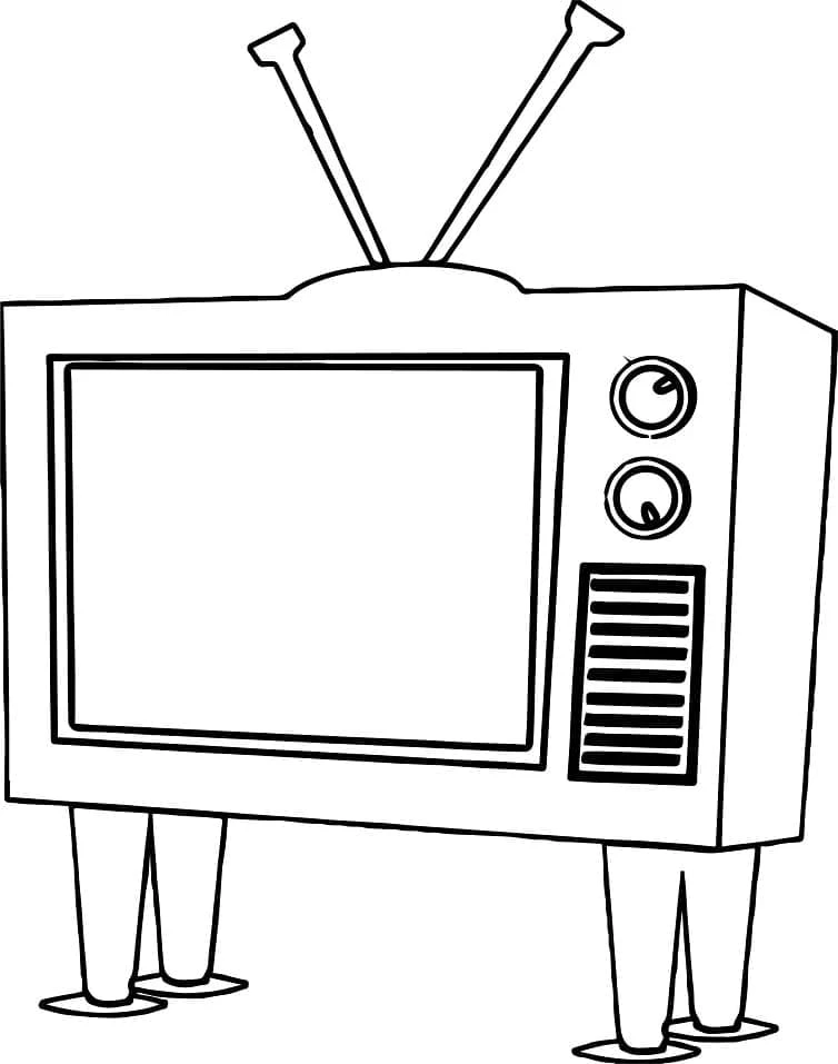 Televizyon boyama sayfası – eğitici aktivite, yaratıcılık