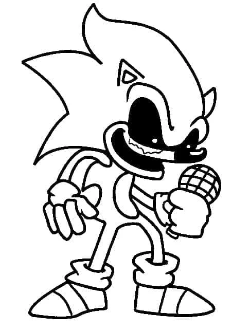 Sonic Exe boyama sayfası – yaratıcılığı geliştirir, keyifli zaman