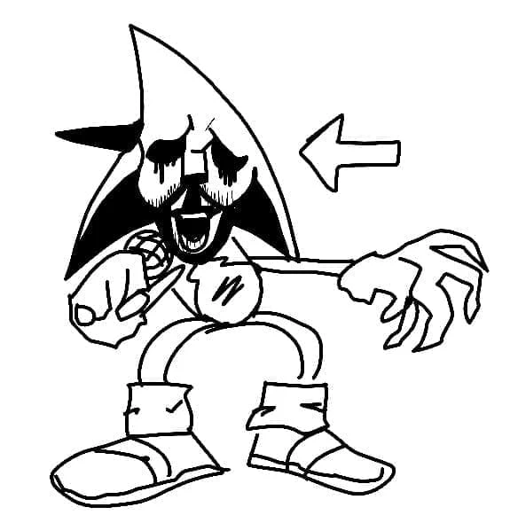 Sonic Exe boyama sayfası – eğlenceli etkinlik, el becerilerini geliştirir