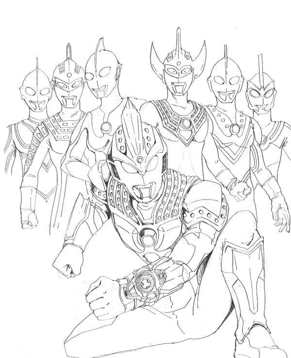 Ultraman boyama sayfası #19 – yaratıcı sanat çalışması, eğlenceli etkinlik