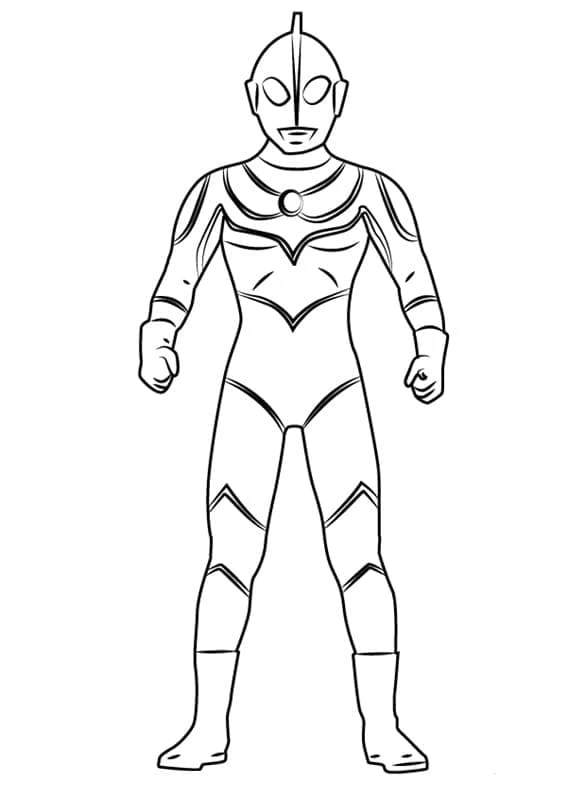 Ultraman boyama sayfası #31 – çizgi film temalı, basit çizim