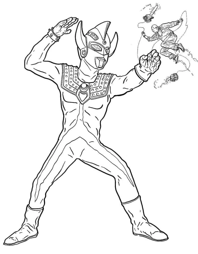 Ultraman boyama sayfası #38 – basit çizim, yaz tatili etkinliği