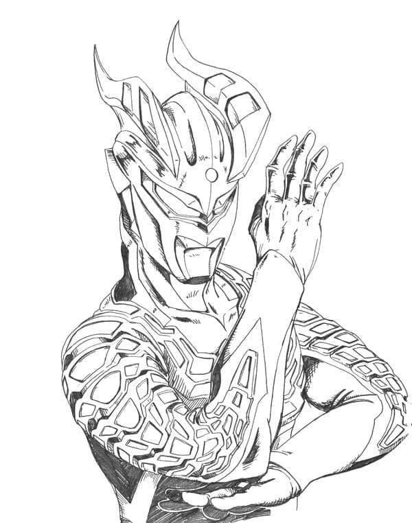 Ultraman boyama sayfası #41 – renkli çizimler, dikkat ve odaklanma geliştirir