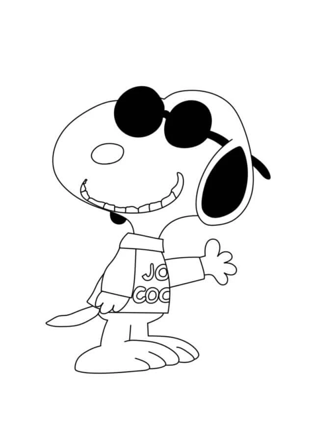 Snoopy boyama sayfası #3 – sınıf etkinliği, kolay indirilebilir