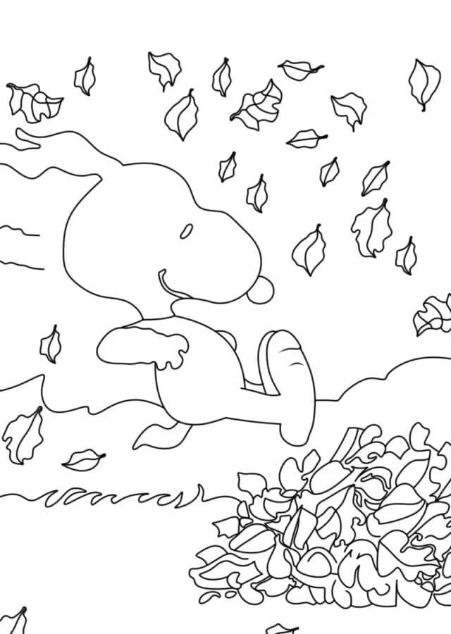 Snoopy boyama sayfası #14 – günlük etkinlik önerisi, kolay boyama