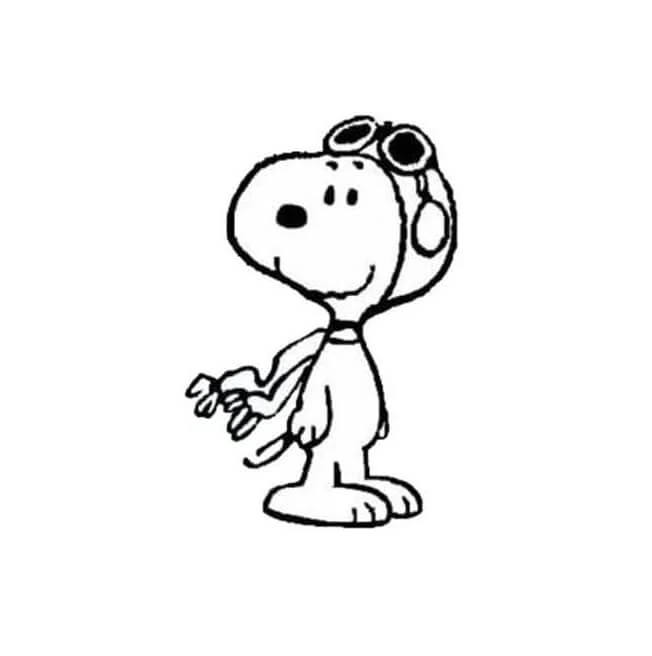 Snoopy boyama sayfası – sevimli karakter, sanatsal çalışma