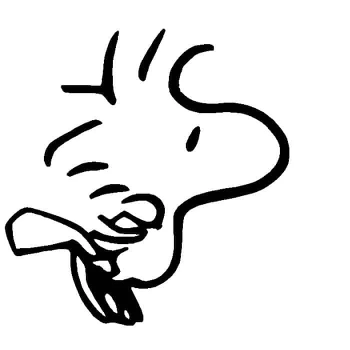 Snoopy boyama sayfası – renkli çizimler, okul öncesi