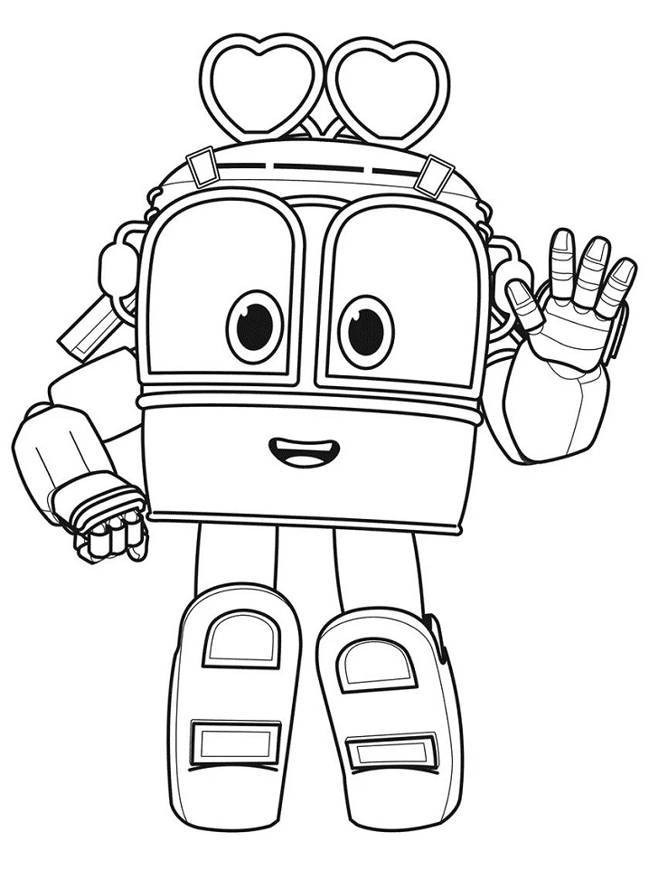 Robot Trains boyama sayfası – ücretsiz yazdır, boyama etkinliği