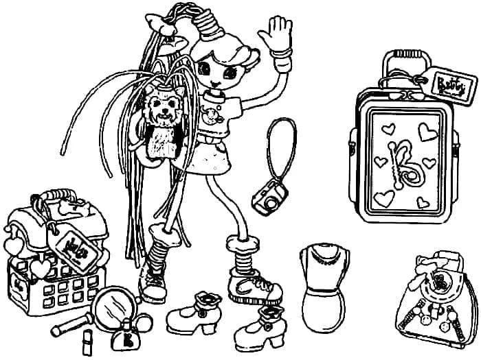 Betty Spaghetty boyama sayfası – eğlenceli etkinlik, el becerilerini geliştirir