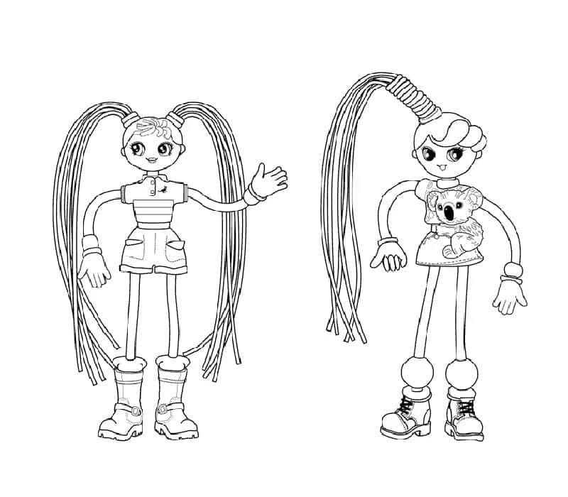 Betty Spaghetty boyama sayfası – el becerilerini geliştirir, boyama çalışması