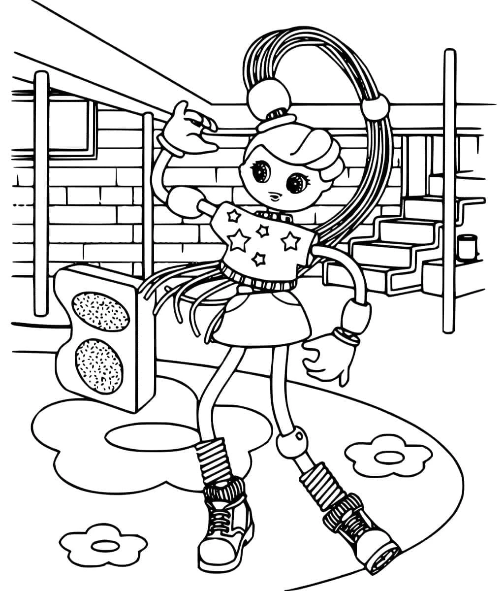 Betty Spaghetty boyama sayfası – renkli çizimler, okul öncesi
