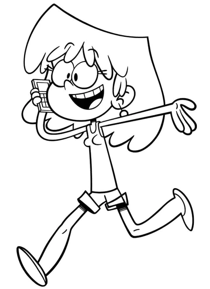 The Loud House boyama sayfası – sevimli karakter, sanatsal çalışma