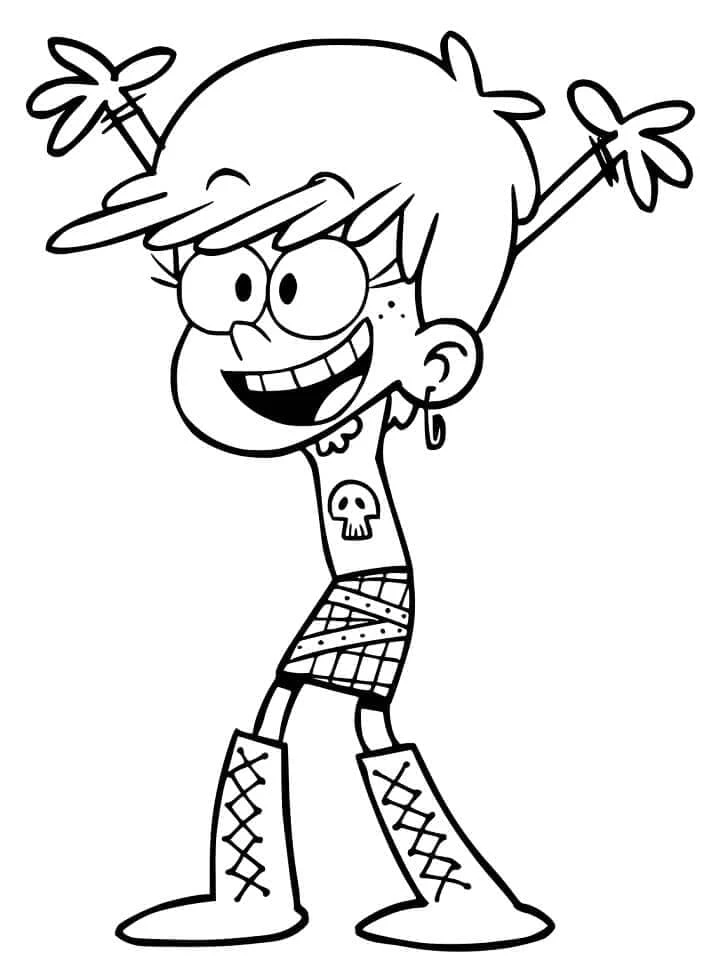 The Loud House boyama sayfası – el becerilerini geliştirir, boyama çalışması