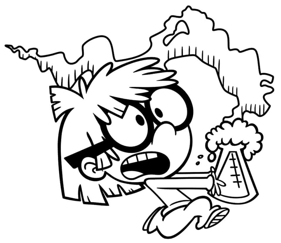 The Loud House boyama sayfası – basit çizim, kolay boyama