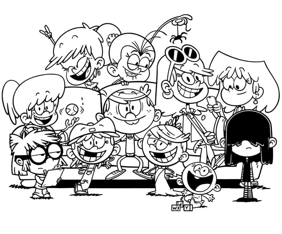 The Loud House boyama sayfası – eğlenceli etkinlik, el becerilerini geliştirir