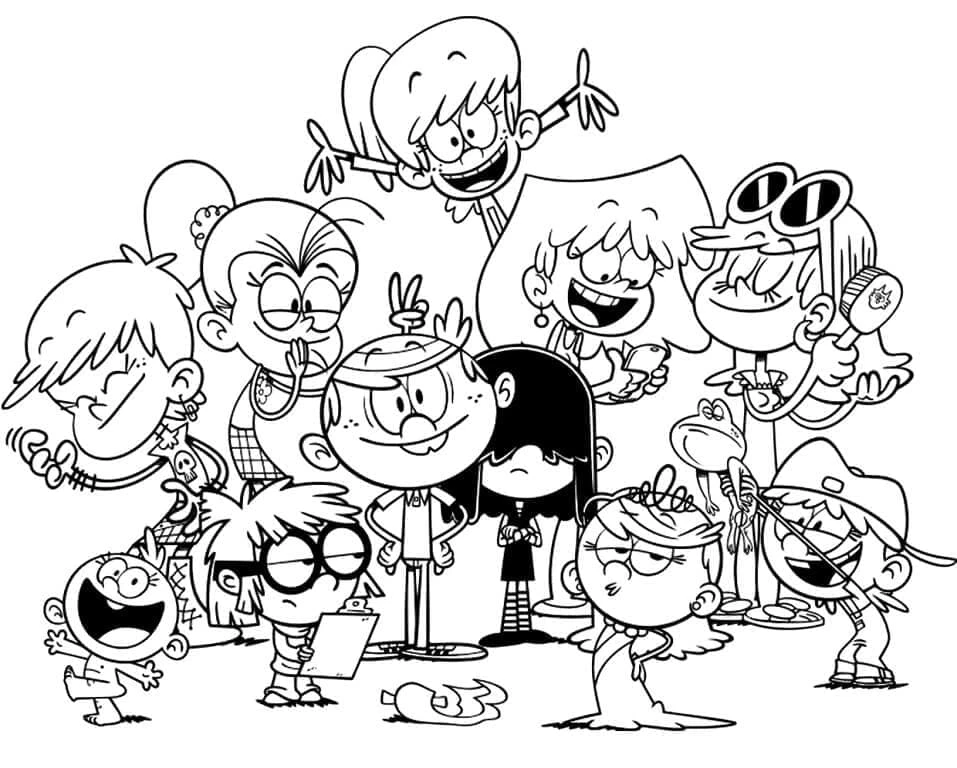 The Loud House boyama sayfası – okul öncesi, evde etkinlik