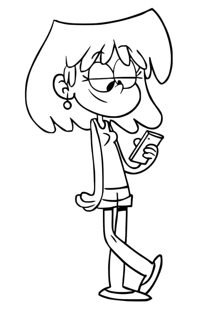 The Loud House boyama sayfası – sevimli karakter, sanatsal çalışma