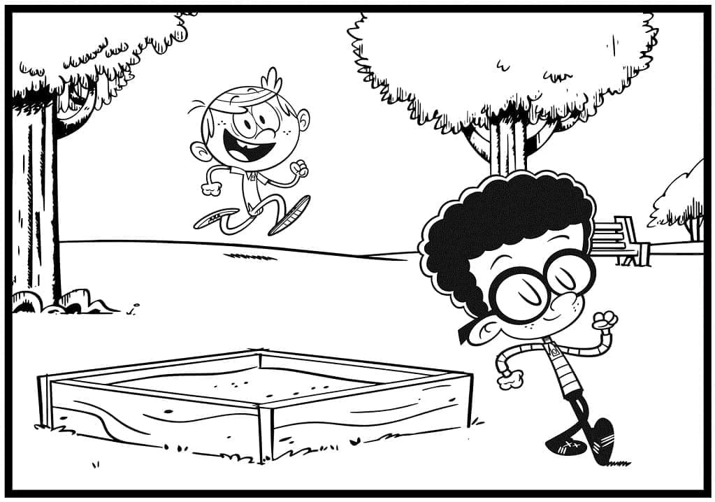 The Loud House boyama sayfası – el becerilerini geliştirir, boyama çalışması