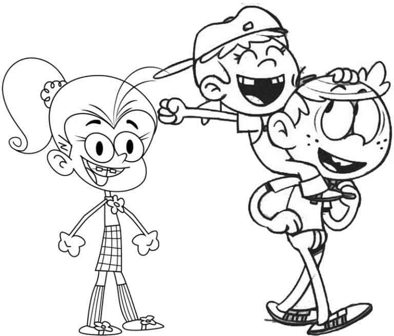 The Loud House boyama sayfası – keyifli zaman, renkli çizimler