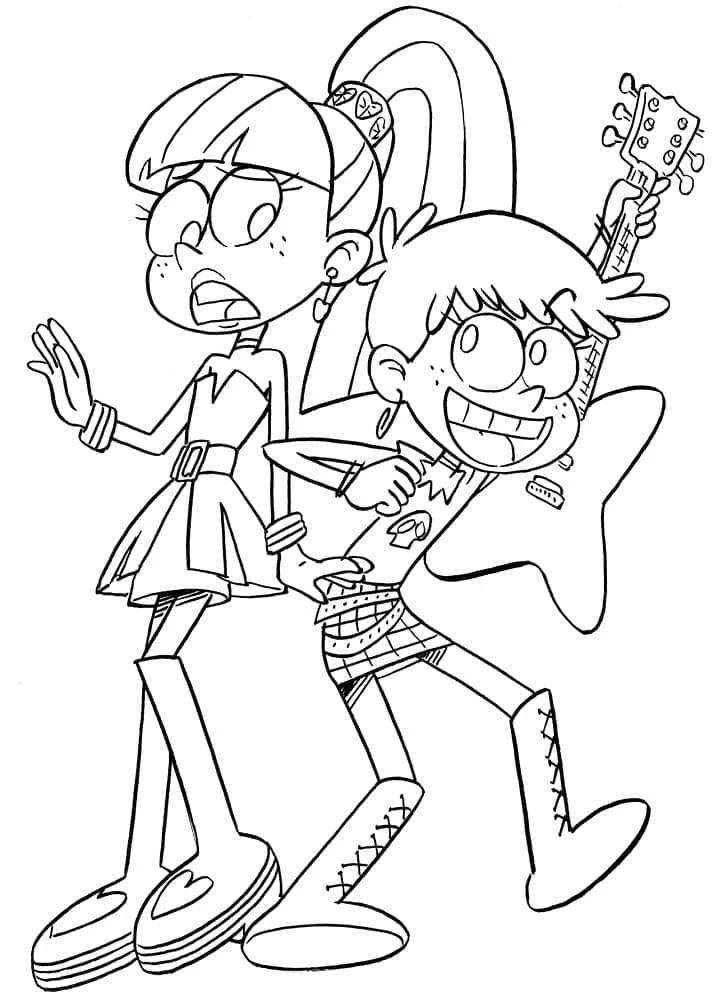The Loud House boyama sayfası – evde etkinlik, ücretsiz yazdır