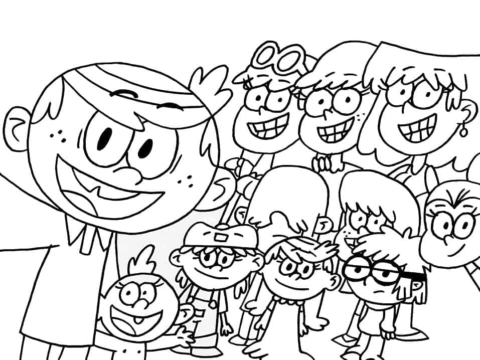 The Loud House boyama sayfası – yaratıcılık, eğlenceli etkinlik
