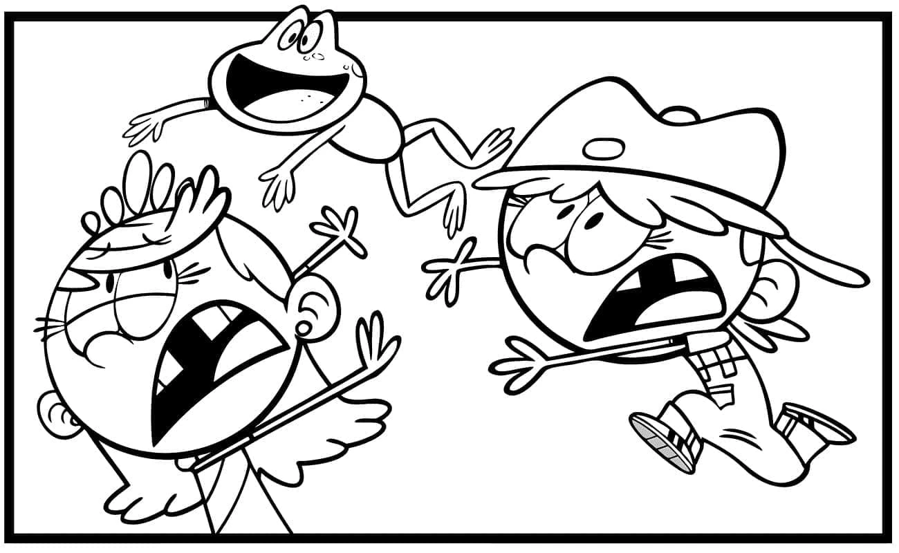 The Loud House boyama sayfası – boyama çalışması, yaratıcılığı geliştirir