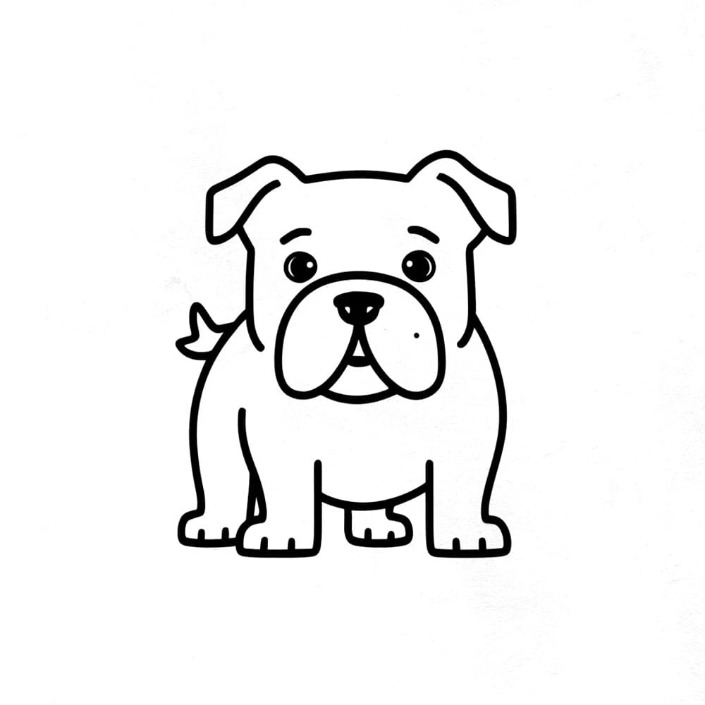 Buldog boyama sayfası – ücretsiz yazdır, boyama etkinliği
