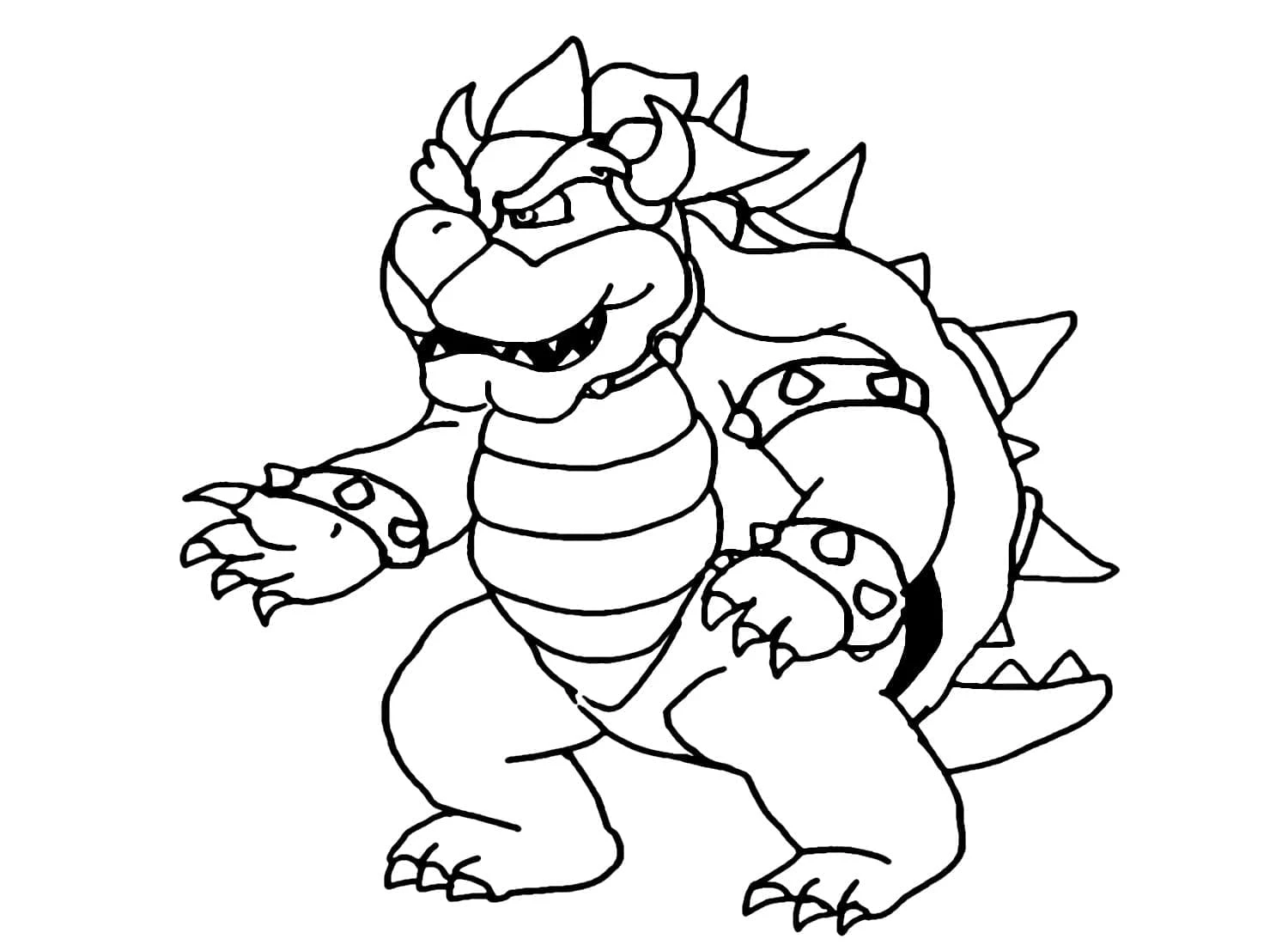 Bowser boyama sayfası – yaratıcılık, eğlenceli etkinlik