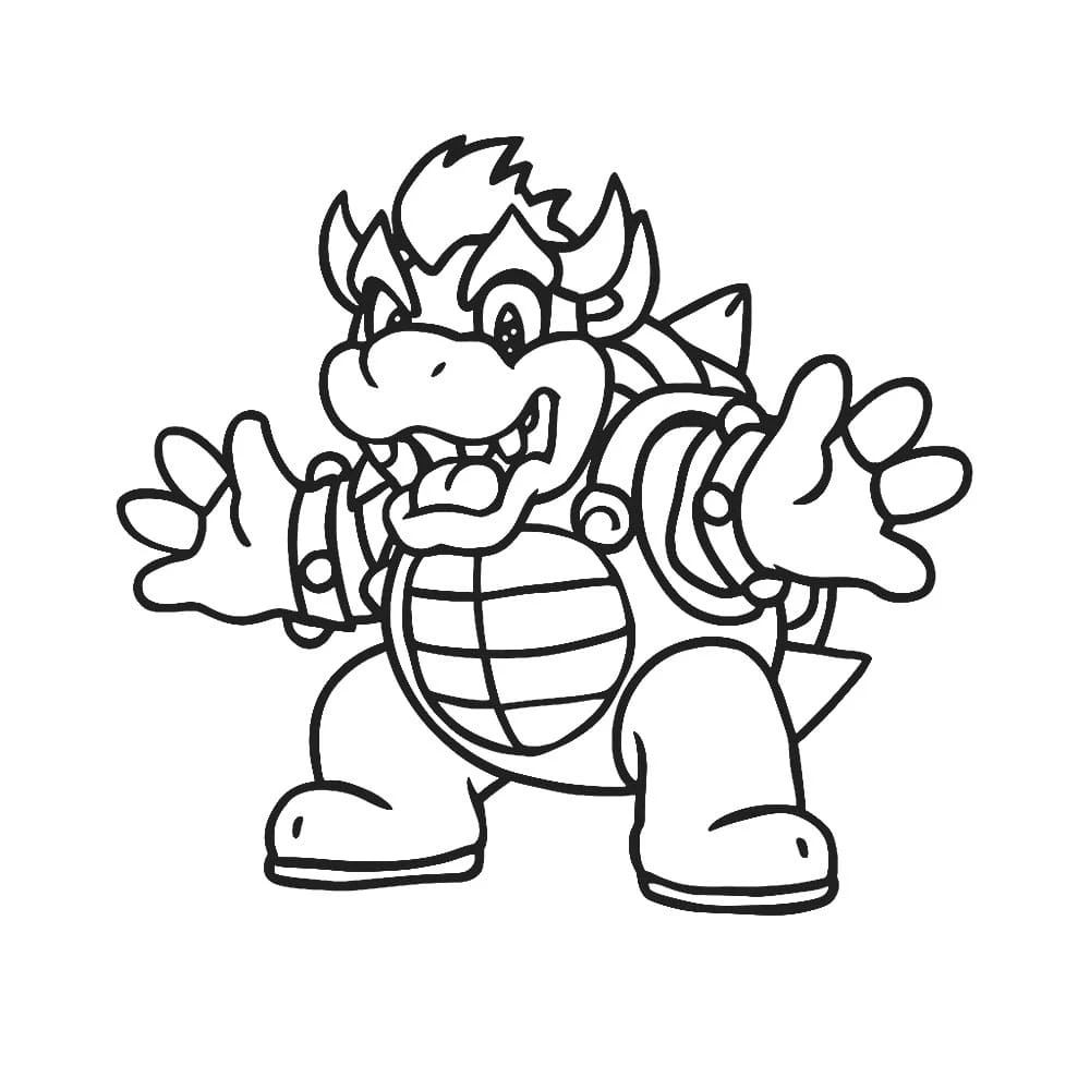 Bowser boyama sayfası – ücretsiz yazdır, boyama etkinliği
