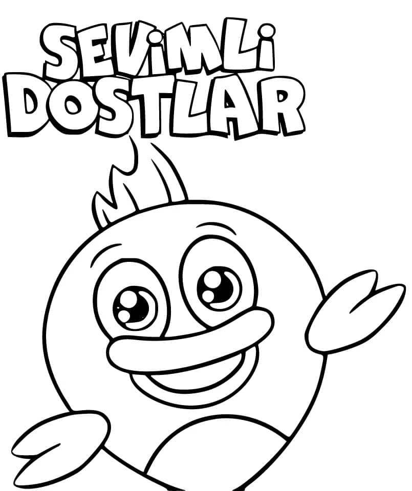 Sevimli Dostlar boyama sayfası – ücretsiz yazdır, boyama etkinliği