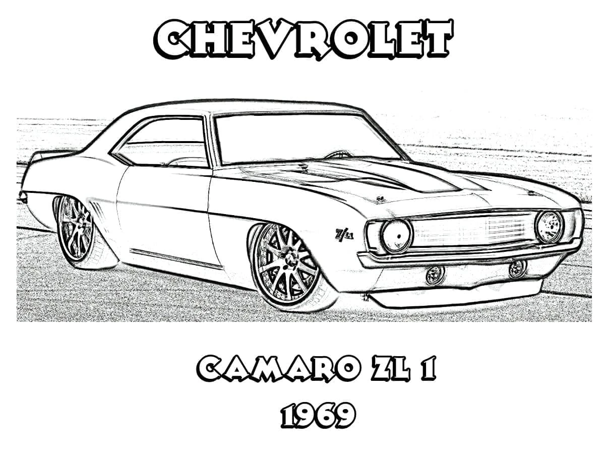 Chevrolet boyama sayfası #10 – tamamen ücretsiz, çocuklar için