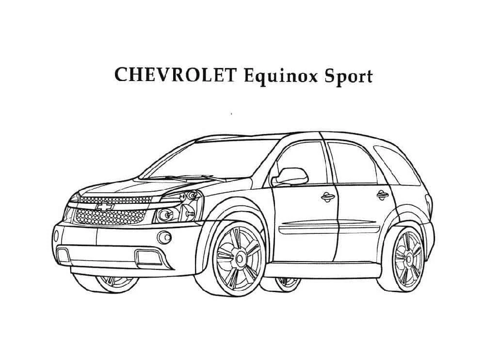 Chevrolet boyama sayfası – kolay boyama, eğitici aktivite