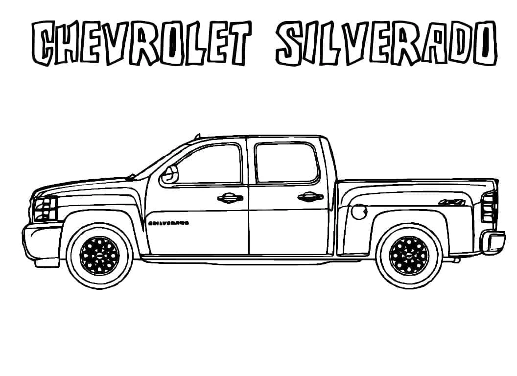 Chevrolet boyama sayfası – boyama etkinliği, çocuk aktivitesi