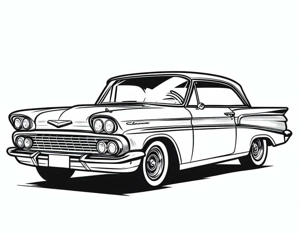 Chevrolet boyama sayfası – çocuk aktivitesi, PDF indir