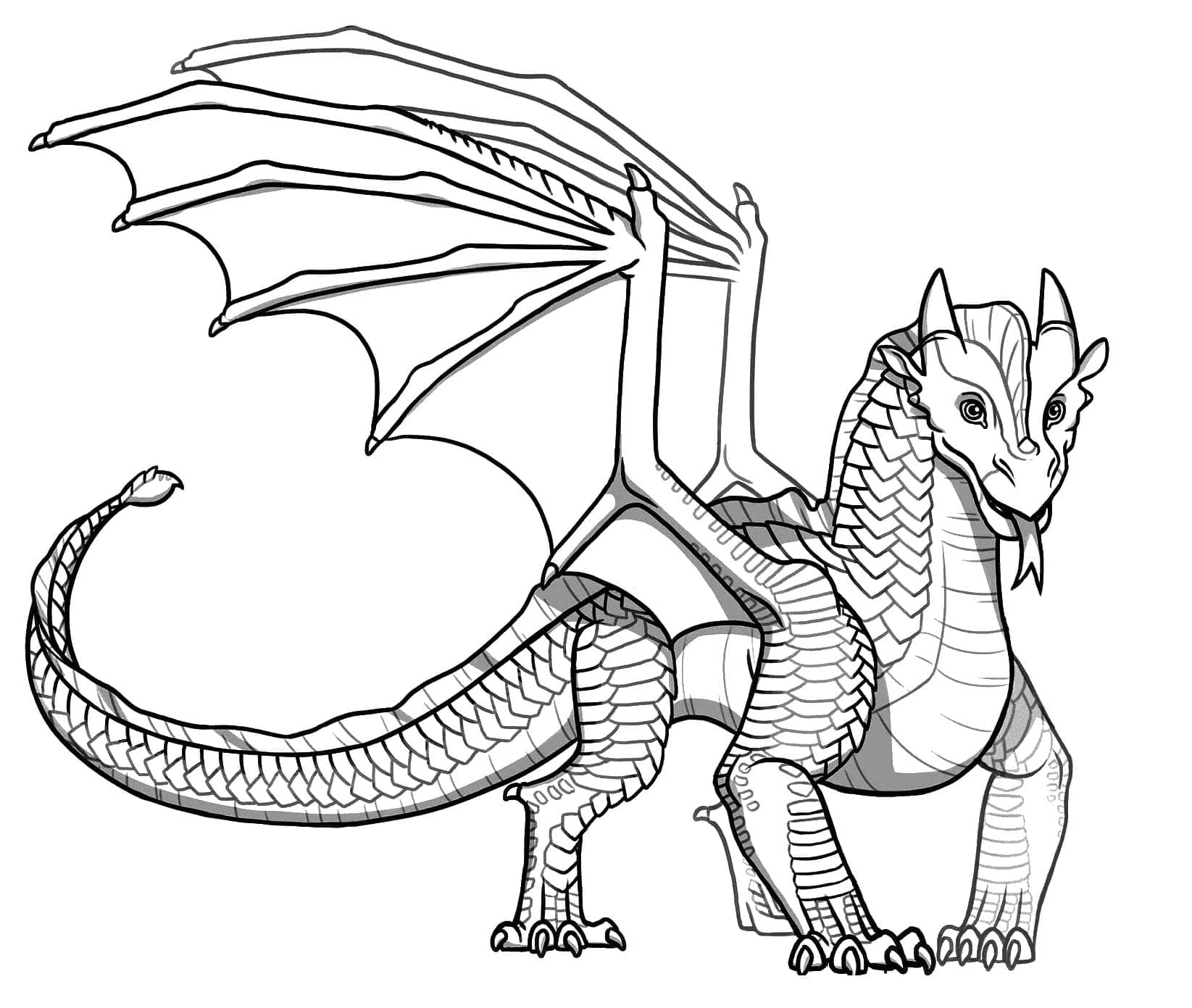 Ateşten Kanatlar (Wings of Fire) boyama sayfası – eğlenceli etkinlik, el becerilerini geliştirir