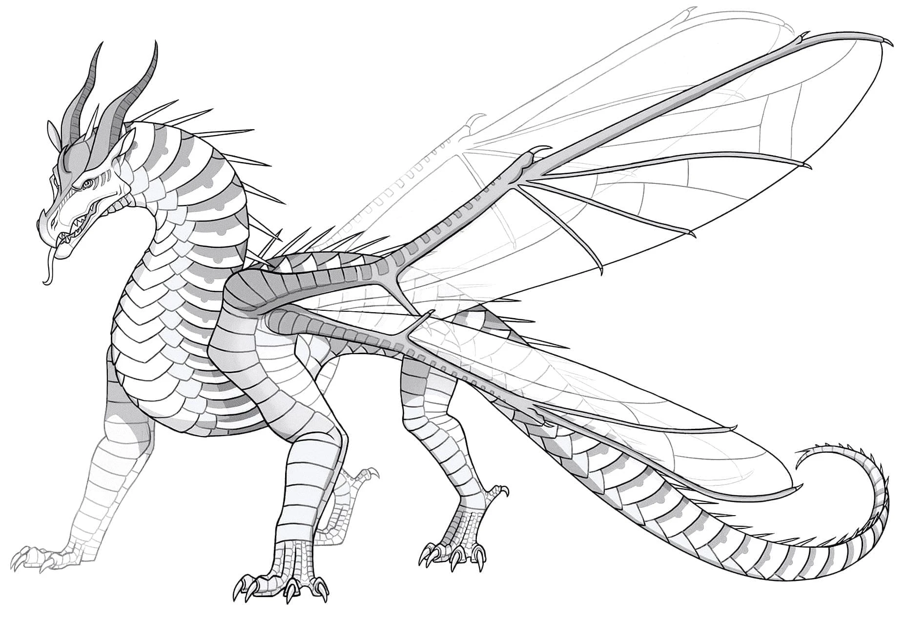 Ateşten Kanatlar (Wings of Fire) boyama sayfası – keyifli zaman, renkli çizimler
