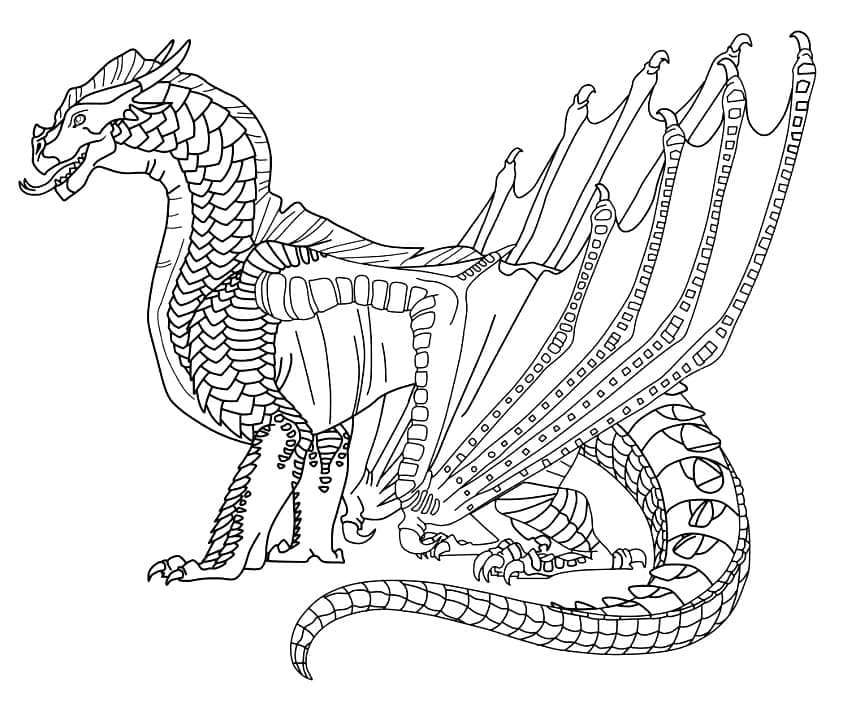 Ateşten Kanatlar (Wings of Fire) boyama sayfası – evde etkinlik, ücretsiz yazdır