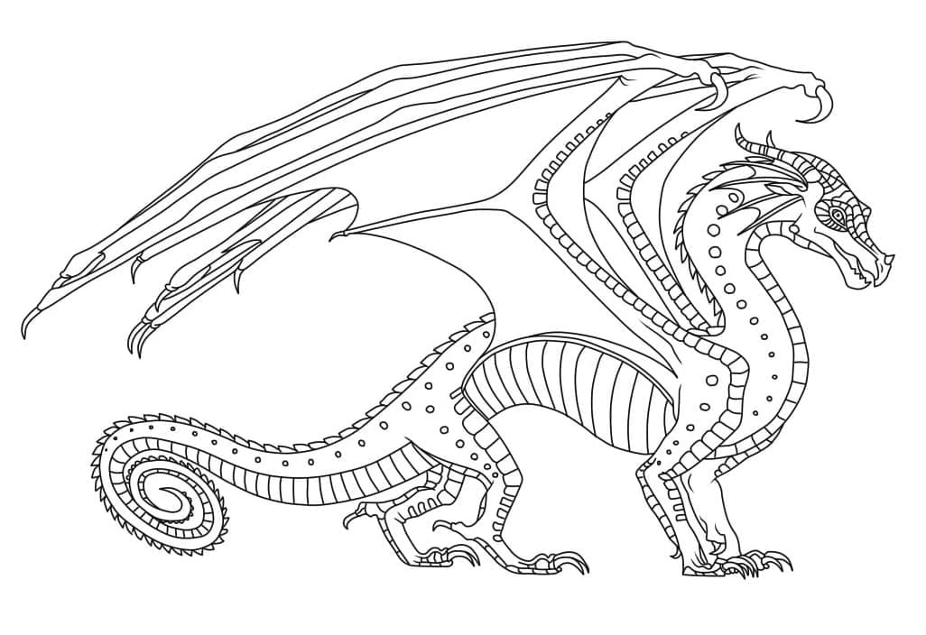 Ateşten Kanatlar (Wings of Fire) boyama sayfası – boyama etkinliği, çocuk aktivitesi